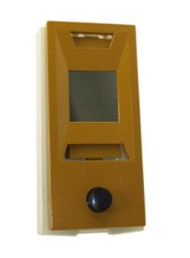 Auth Mechanical Door Chime  with Viewing Mirror, Gold Powder Coat