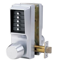 Simplex Double Sided Pushbutton knob Lock, interior and exterior access by combination