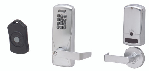 Schlage Electronic CO 220 Series Classroom Lockdown Standalone Offline Locks With Remote FOB Exit Trim - Rim/Concealed Vertical Rod/Cable