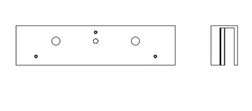 Schlage Electromagnetic Locks Accessories Herculite Door Bracket For M492 - HDB490-2