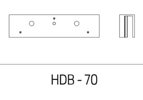 Schlage Electromagnetic Locks Accessories Herculite Door Kits (628, 335 finish only) For 70 Series - HDB-40