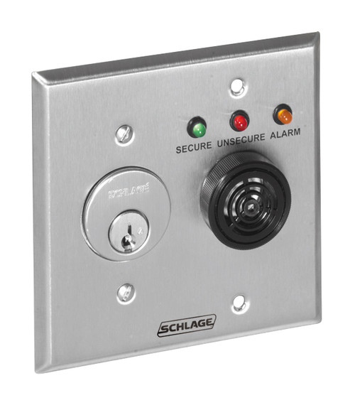 Schlage Remote &?Local Monitoring Stations 800 Series Local or Remote Monitoring Station with Keyswitch (less cylinder) for Legal Release & Reset feature (requires MBS on locking device) SPDT momentary x SPDT maintained contact arrangement - 801KS