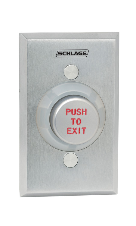 Schlage Electronic Access and Releasing Devices 600 Series Heavy Duty PushButtons Extreme Duty Cast Zinc Plate Zinc Cone 1-1/4" Metal Button Single Gang - 631
