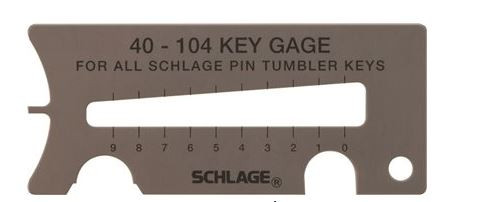 Schlage 40-104 Pin Tumbler Key Gauge