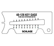 Schlage Tools & Kits Keying Tools & Kits Small Format Interchangeable Core Service Equipment Key gage, A2 system  - 40-128