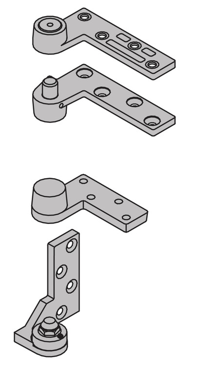 Ives 7200 Series Pivots 3/4" Offset Top & Bottom Pivot Set 200 Pound Rating - 7212 SET