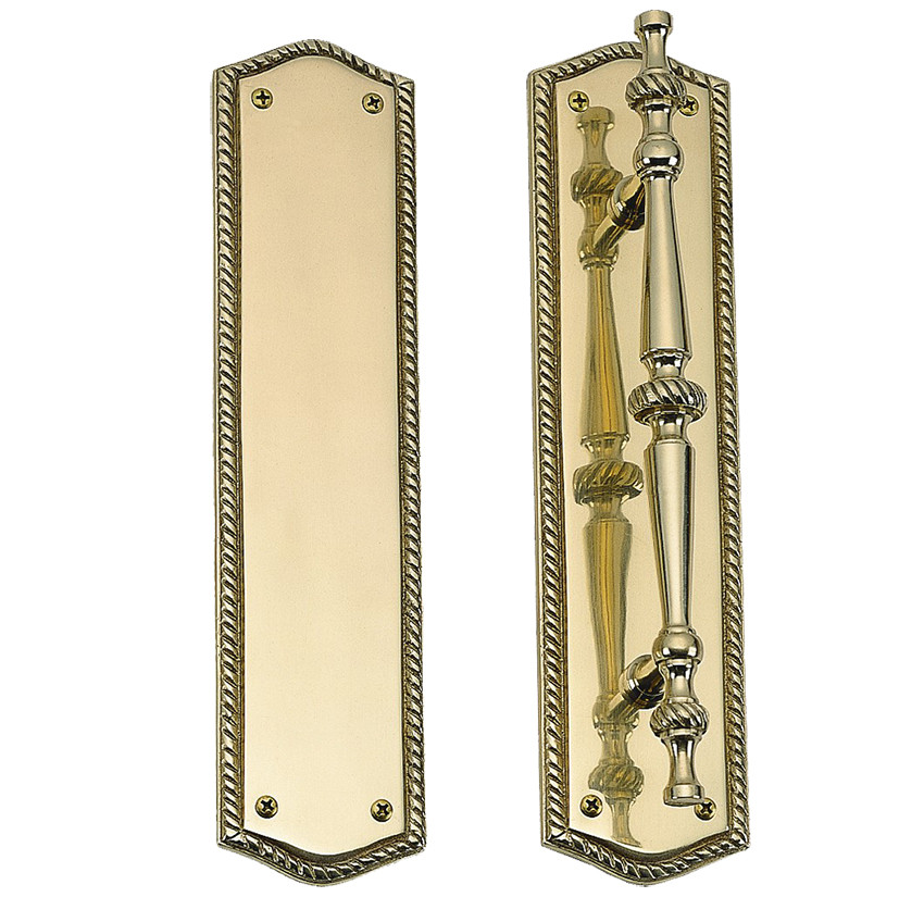 BRASS Accents Trafalgar Push & Pull Plate Collection 21/2" x 101/2