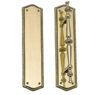BRASS Accents Trafalgar Push & Pull Plate Collection 2-1/2" x 10-1/2"