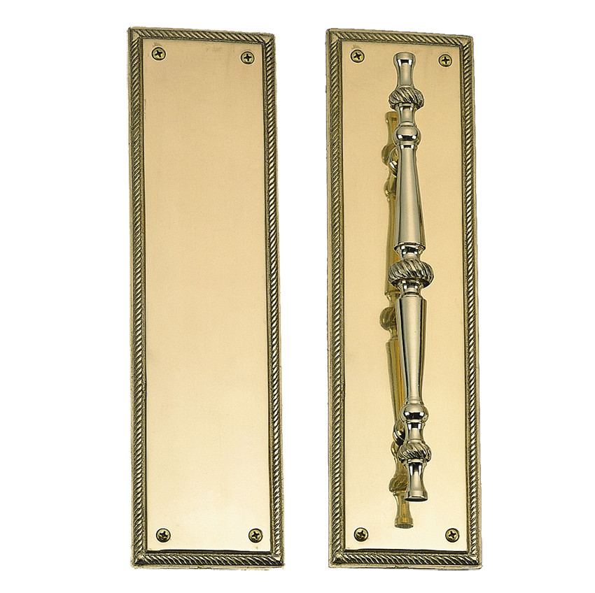 BRASS Accents Academy Push & Pull Plate Collection 3" x 12