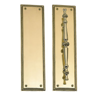 BRASS Accents Academy Push & Pull Plate Collection 3" x 12"