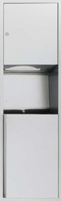 Recessed paper towel dispenser and waste receptacle - 04697