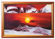 KB Collection Sand Art Wall Mount Movie Series Small Golden Sun - Small Size