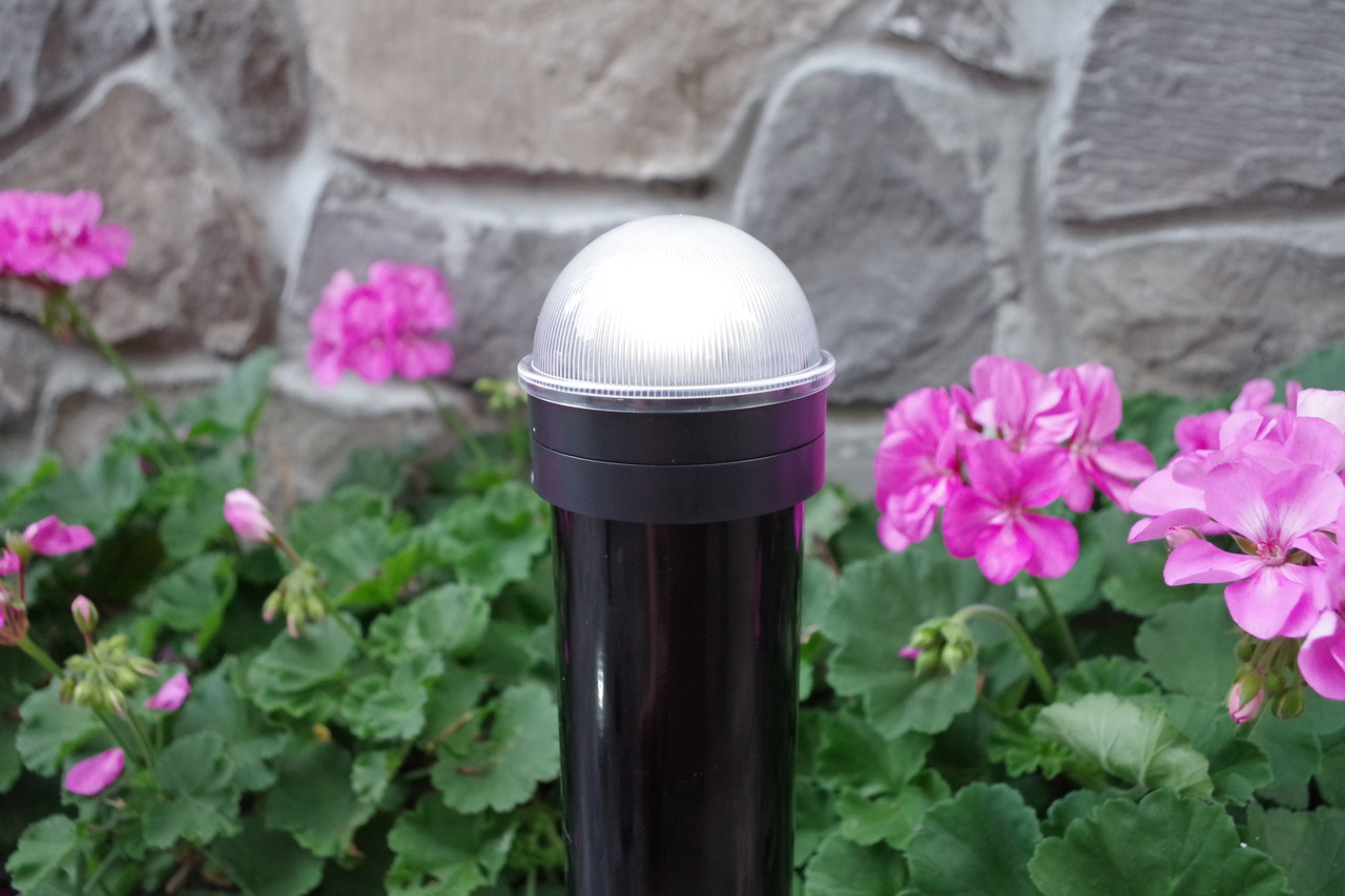 Chain Link Fence Solar Lights Black Classy Caps Summit Set of 2