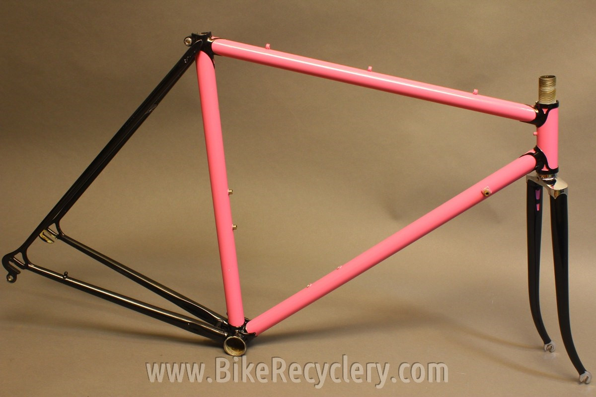 Vintage Italian Picchio Special Road Bike Frame 52cm Pink Black