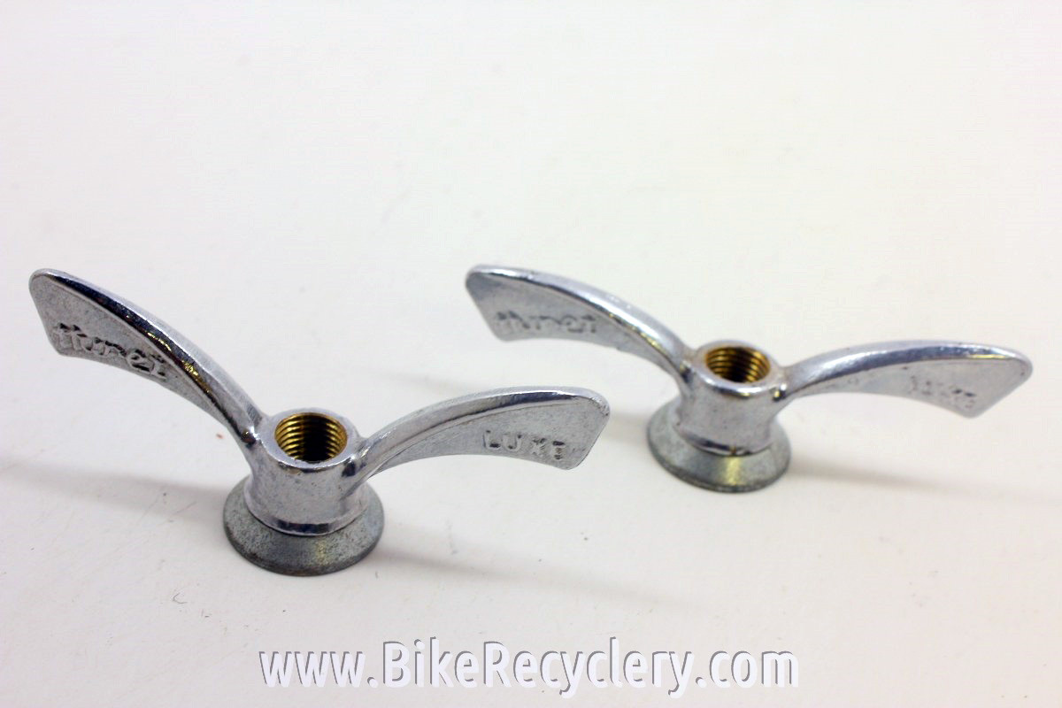 4 Vintage NOS Old School BMX Bike Black Anodized 3//8/" Rear Axle Nuts