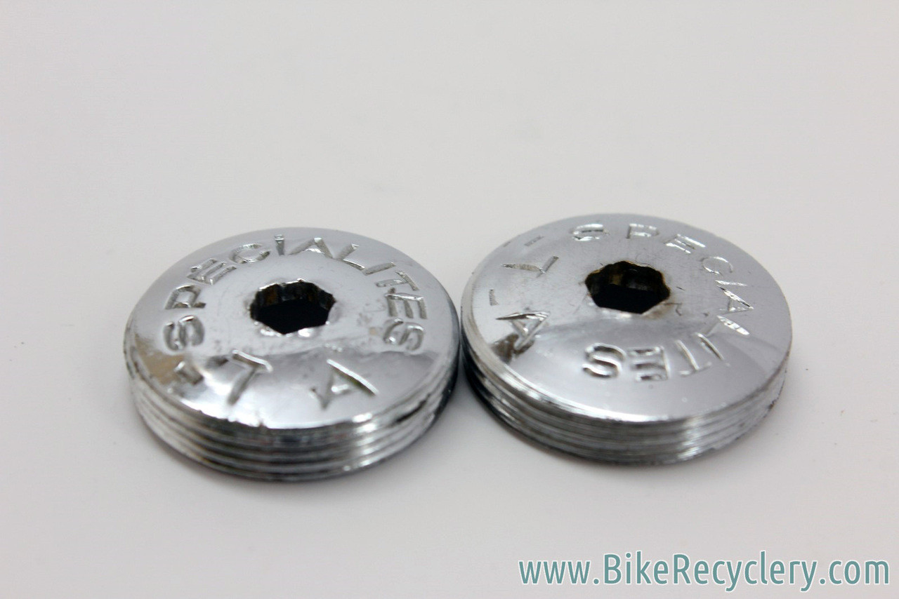 Vintage T.A. Specialties Crank Dust Caps Chrome Bike Recyclery