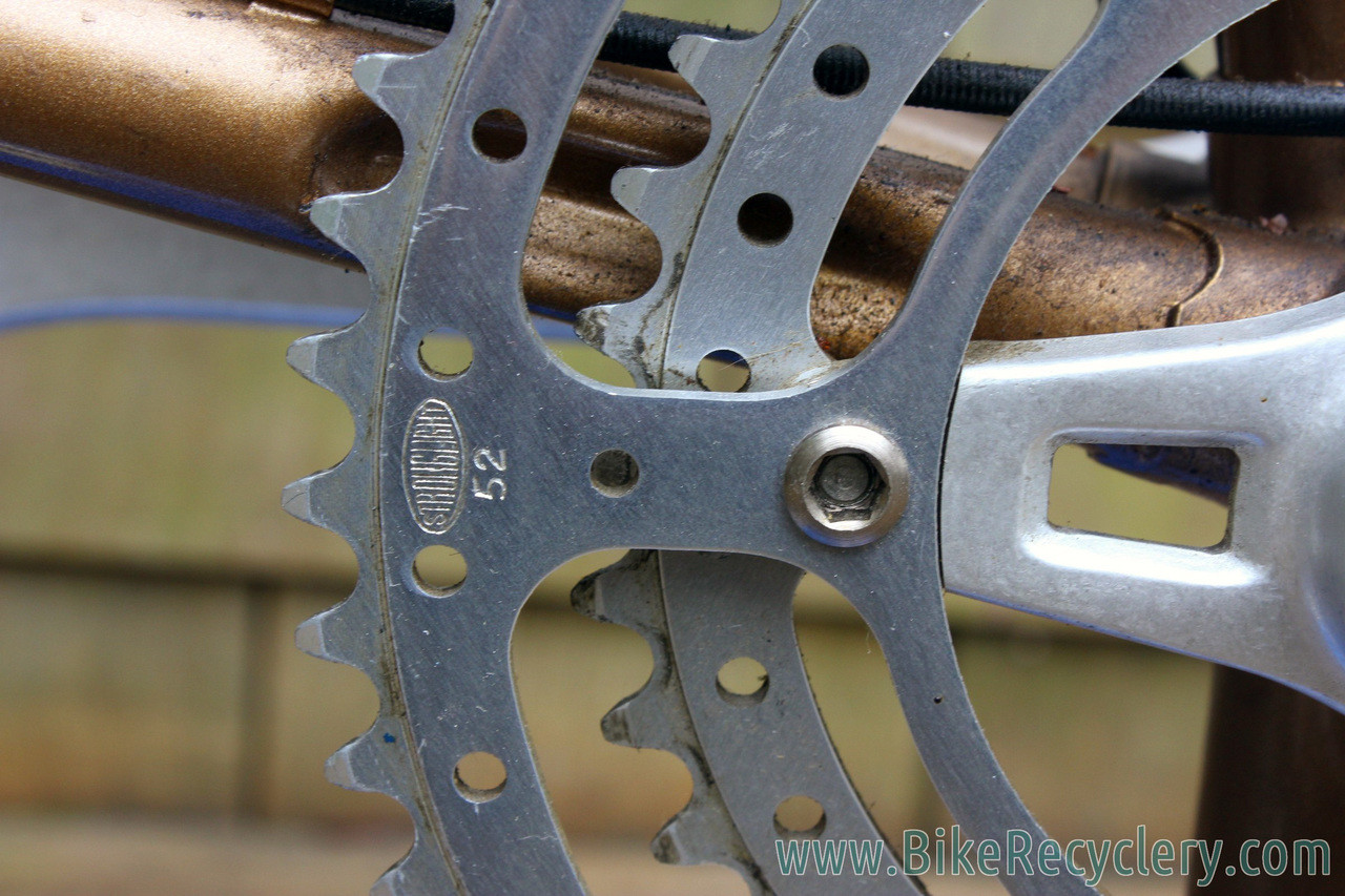 Vintage French Bicycle Drivetrain Display Art 1970's Stronglight TS