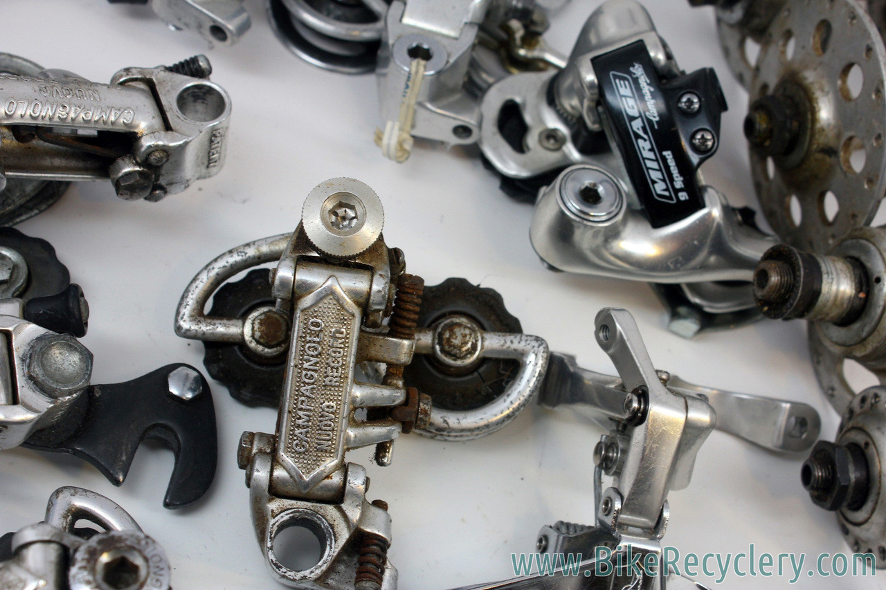 BULK VINTAGE CAMPAGNOLO PARTS LOT! Derailleurs Hubs Brake Pedals Nuovo Record Gran
