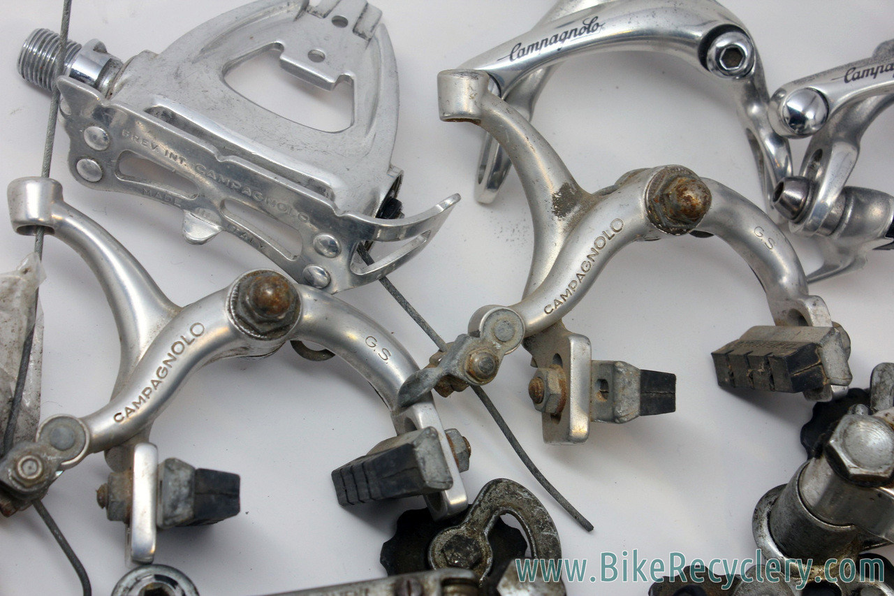 BULK VINTAGE CAMPAGNOLO PARTS LOT! Derailleurs Hubs Brake Pedals