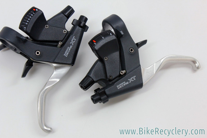 Nos Shimano Xt St M739 Rapidfire Combo Shifters 8 Speed Front