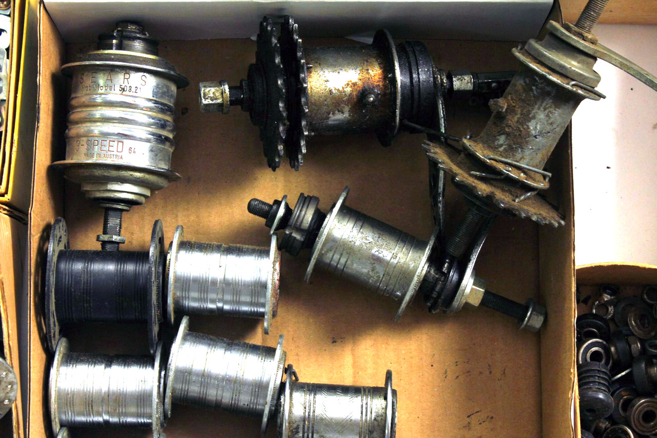 100 Vintage Sturmey Archer 3 speed hub Axle Nuts lot 100 nos
