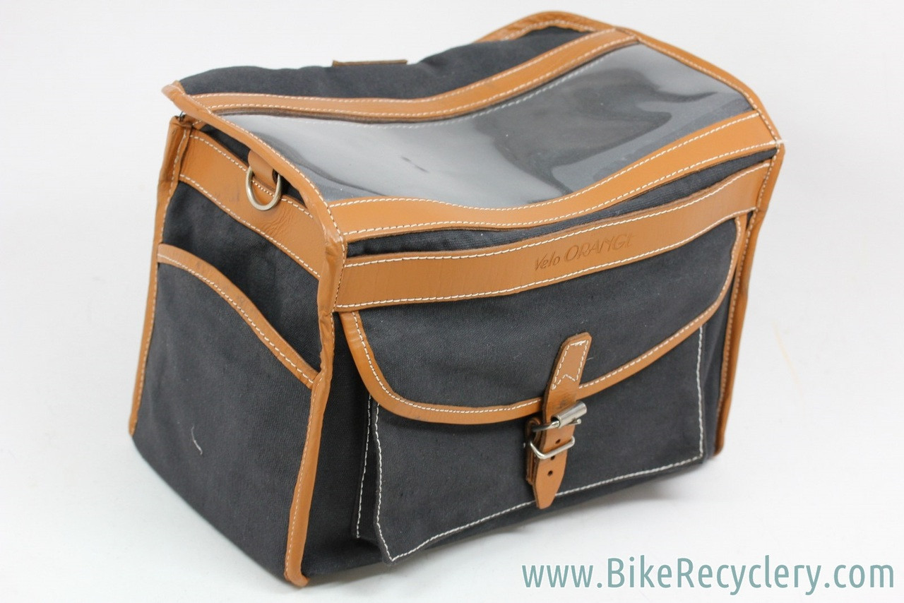 Velo Orange Campagne Randonneur Handlebar Bag Leather Dry Waxed