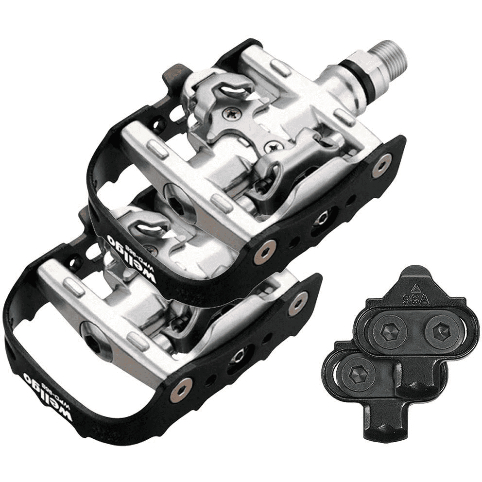 Wellgo WPD95B SPD Clipless / Platform Pedals Cleats Wellgo WPD95B SPD Clipless / Platform Pedals Cleats