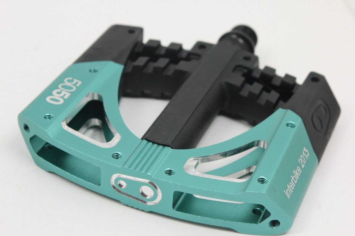 teal bike pedals