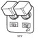 SCY Box Cover Unit for Plug Fuse, Double Receptacle with Control Switch, 4" Square, 15A Max, 125V