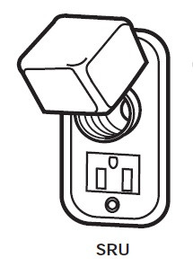 SRU Box Cover Unit for Plug Fuse, Single Receptacle, 2 1/4" Handy, Outlet to Load 125V, 15A Max, 125V