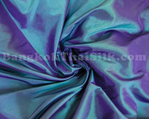 Green Shot Violet Taffeta 60 Fabric Bangkok Thai Silk