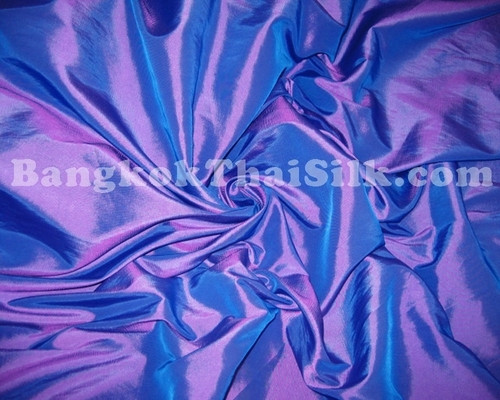 Purple Shot Aqua Taffeta 60 W Fabric Bangkok Thai Silk