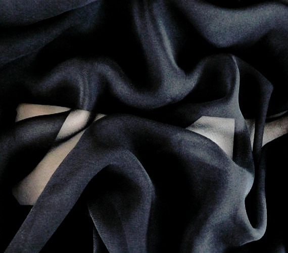 chiffon fabric black