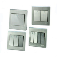 Luxury Wall Switch Panel, Light Switch ,gang switch 2 Way Push Button Rocker Switch 16A,110~250V, 220V