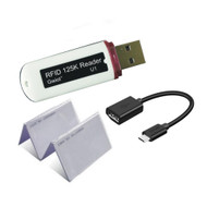 Free shipping Newest Mini USB 125KHZ RFID Reader for iPad Android Mac Windows Linux 10bit output +10pcs cards
