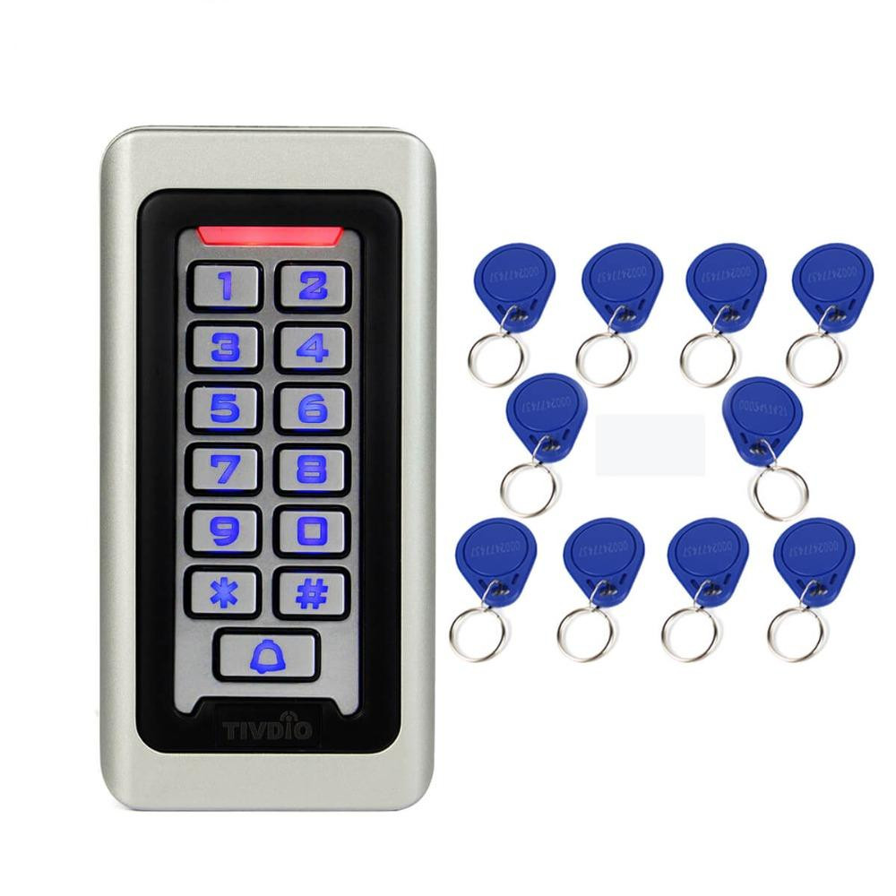Metal RFID Proximity Card Door Access Control Keypad Waterproof for 2000 User US 