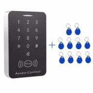 Rfid Door Access Control System RFID Card Password Access Controller Keypad Machine Controller Keypad +10 Key Fobs