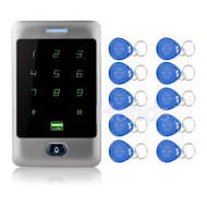 125KHZ Metal Touch Screen Keypad Access Controller Door Lock Coded Lock System C30 Model Card Reader+10 Key fobs