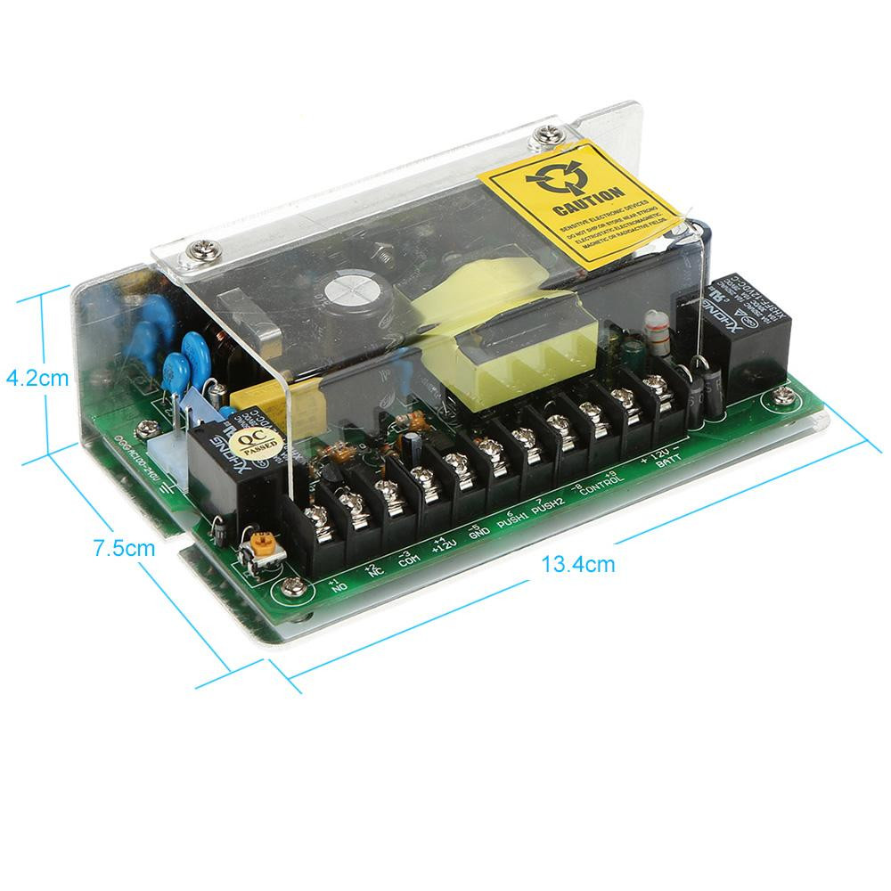 12V 5A Universal power supply for door access control backup Battery interface 