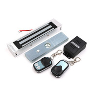 Wireless 315Mhz Remote Control Magnetic lock Kit with Remote Handle Exit Button Power Supply 180Kg 350Lbs