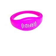 4PCS 125khz Rfid Waterproof Proximity wristbands bracelets and wrist band EM4100 id silicone wristband (pink)