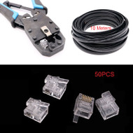 DIY 6 Core Cable 6P6C Cable Plug RJ12 Connector Crimping Pliers NXT EV3 Data Cable Kit