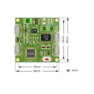RS485 Mini DC Motor Control Drive Module Two Way DC Motor Drive Board compatible PELCO-D