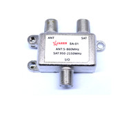 1 in 2 out Satellite Splitter ANT SAT Signal mixer digital satellite TV -SAT combiners, Diplexers VHF-UHF / Satellite 2x1