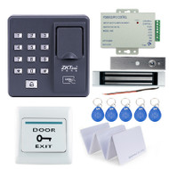 RFID reader  biometric fingerprint access control X6+350lbs magnetic lock+power supply+exit button+10pcs key cards