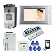 Home New Wired 7" Video Door Phone Intercom Entry System 1 Monitor + 1 RFID Access Camera + Electric Magnetic Lock