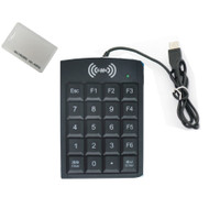 125KHZ RFID EM4100 reader& number key USB port + 10pcs cards