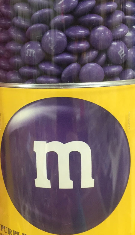 m&ms purple