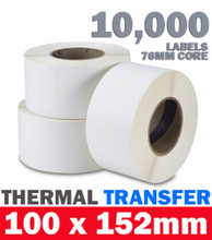 Thermal Transfer Labels industrial printer 76mm/3 core Zebra industrial printers Rectangle Permanent
