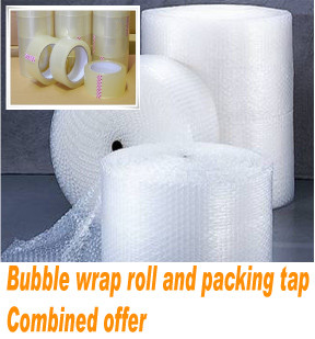2 roll 500mm x 100M Meter Bubble Wrap plus 12 rolls quality 75M Clear Packaging  Tape - pakonline